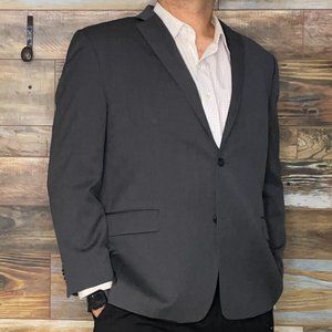 Michael Kors Natural Stretch 100% Wool Gray Dual Vent Blazer Sport Jacket 46R